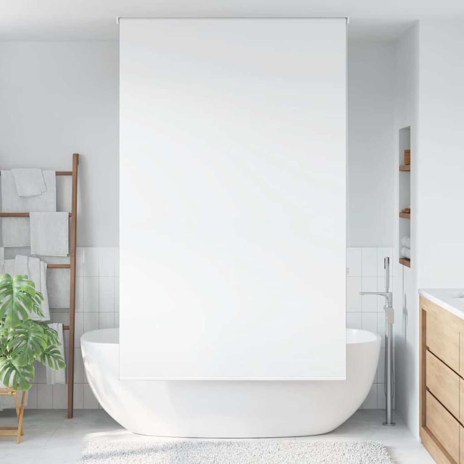 vidaXL Duschrollo 130x240 cm Stoffbreite 126 cm 4014938 Bild 1
