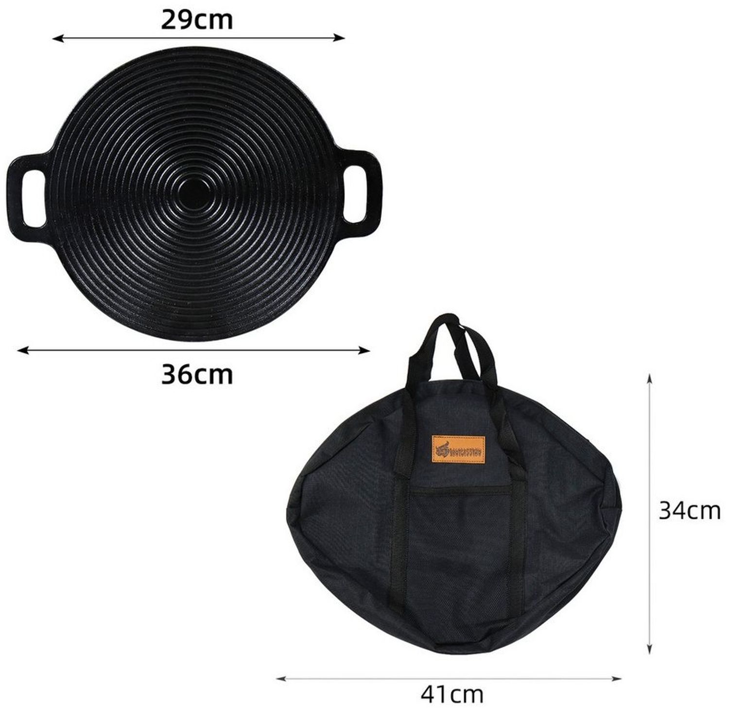 CCLIFE Grillplatte CCLIFE BBQ Grillpfanne Koreanische aus Gusseisen Runde Grillplatte Bild 1