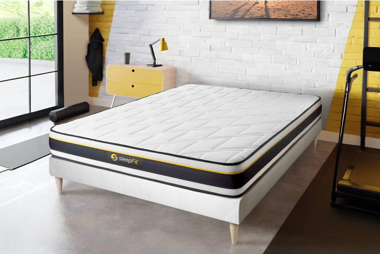 SOFT Matratze 160x195 cm + Bettgestell mit lattenrost , Härtegrad 5 , HD-Schaum mit Mikroluftzellen , Höhe : 19 cm Bild 1