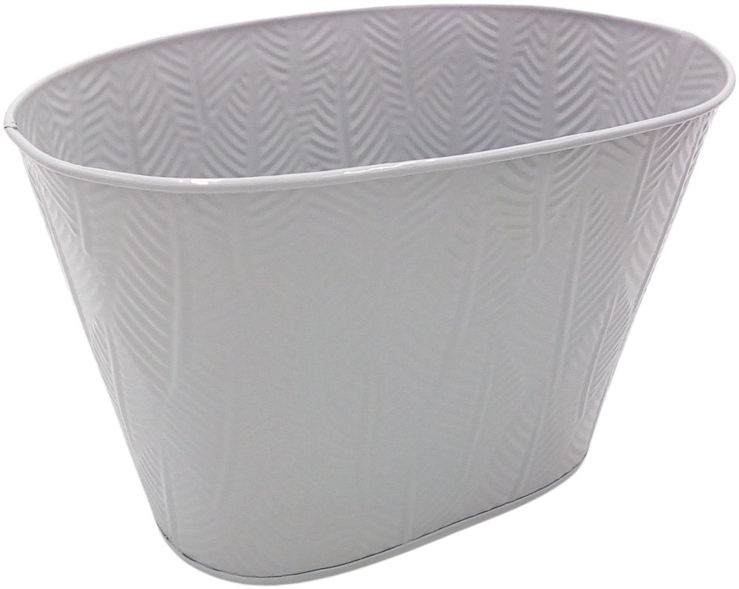 Übertopf aus Metall oval im Blätterdesign Pflanztopf Blumentopf Gartendekoration Bild 1