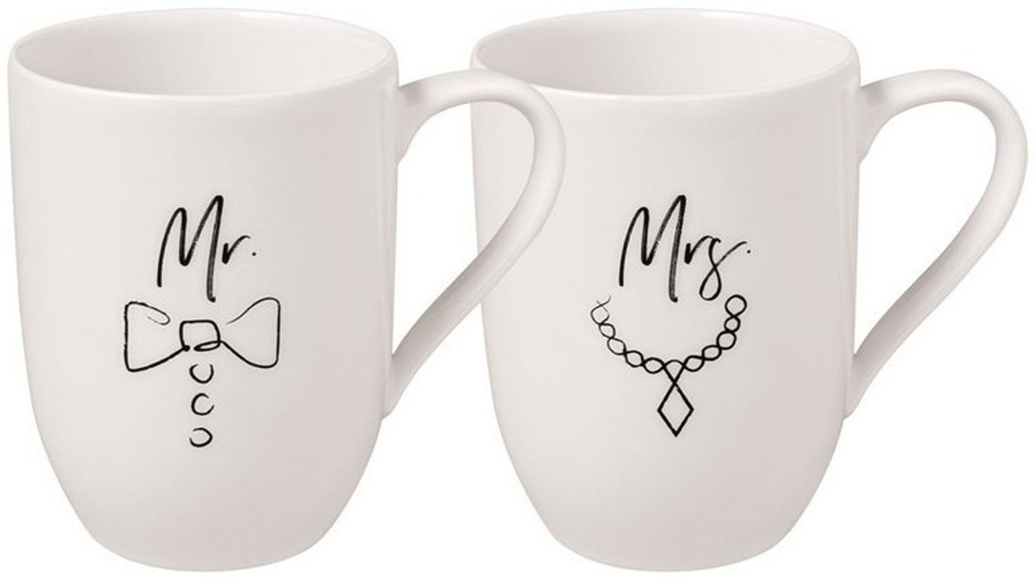 Villeroy & Boch Statement Kaffeebecher 280 ml 2er Set Mr and Mrs Bild 1