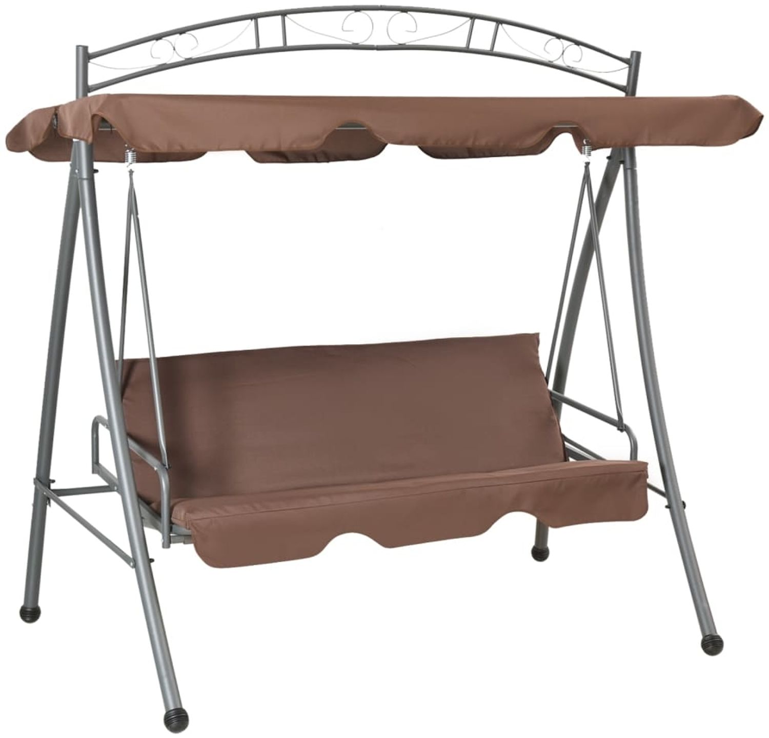 vidaXL Hollywoodschaukel mit Bettfunktion und Dach Kaffeebraun 43242 Bild 1