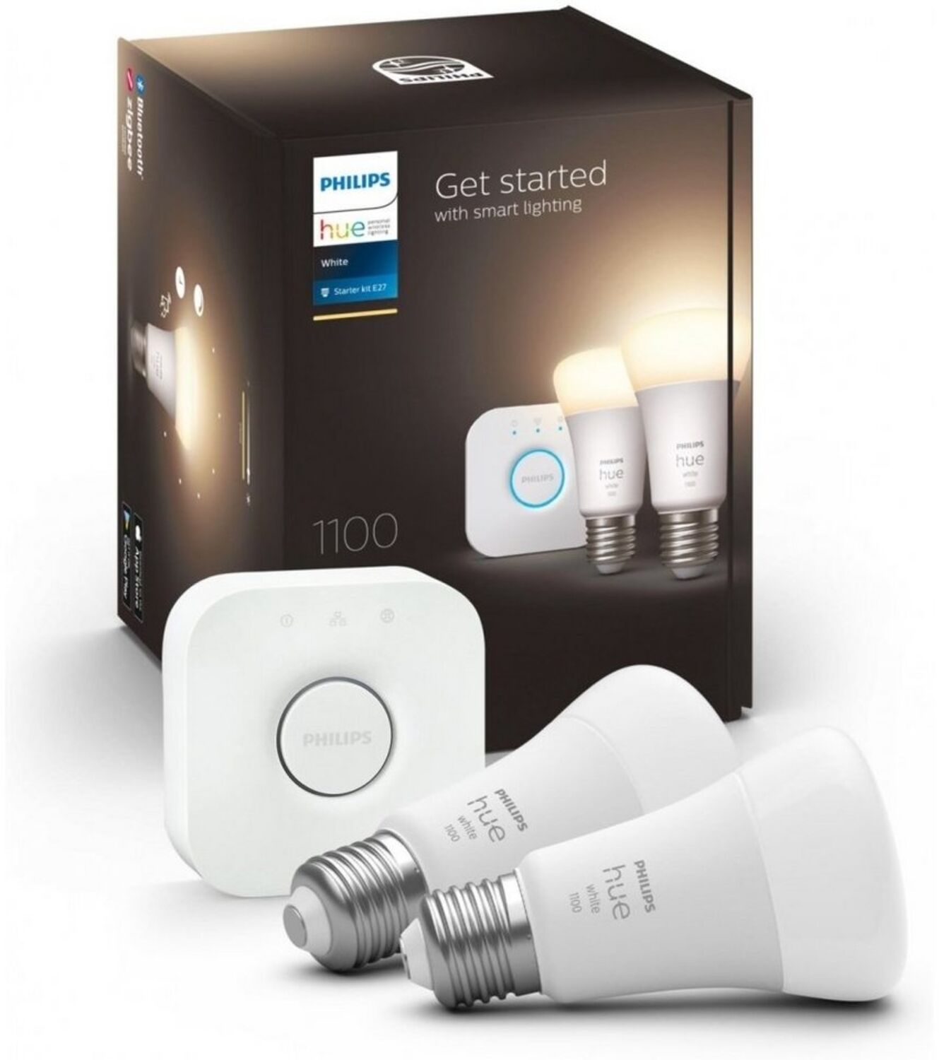 Philips Hue White A60 E27 1100 Lumen - Starter Kit With 2 Bulbs Bild 1