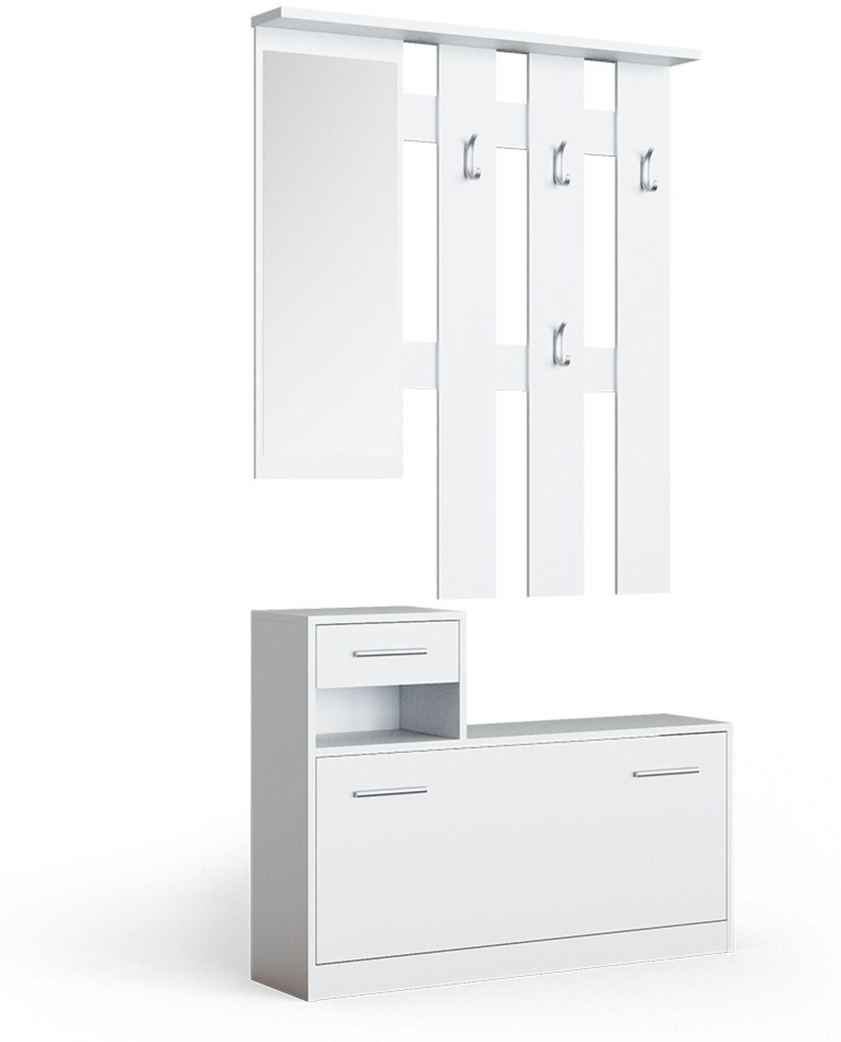 Garderobe Billy Weiß 100 x 111.6 cm Vicco Bild 1