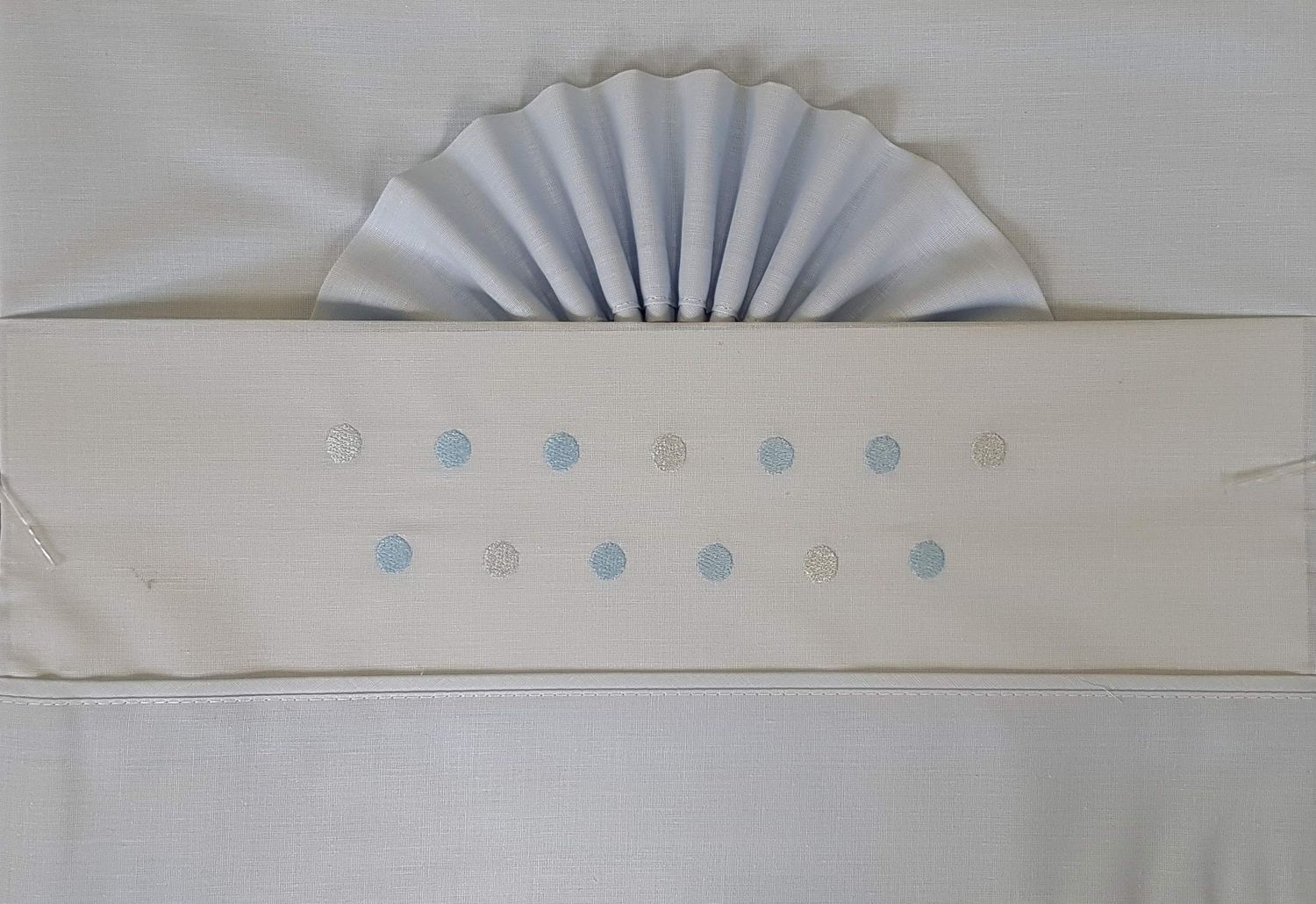 Duffi Baby 1371-12 Bettlaken, bestickt, 100% Baumwolle, 3-teiliges Set Bild 1