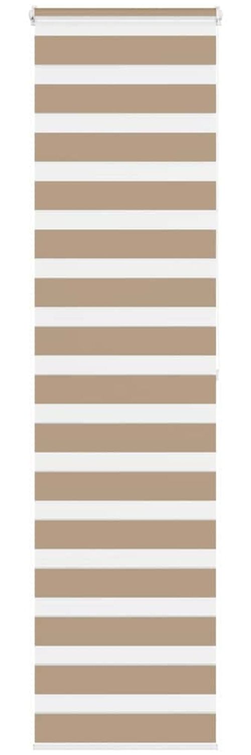 vidaXL Doppelrollo Sandbraun 55x200 cm Stoffbreite 50,9 cm Polyester 4014564 Bild 1