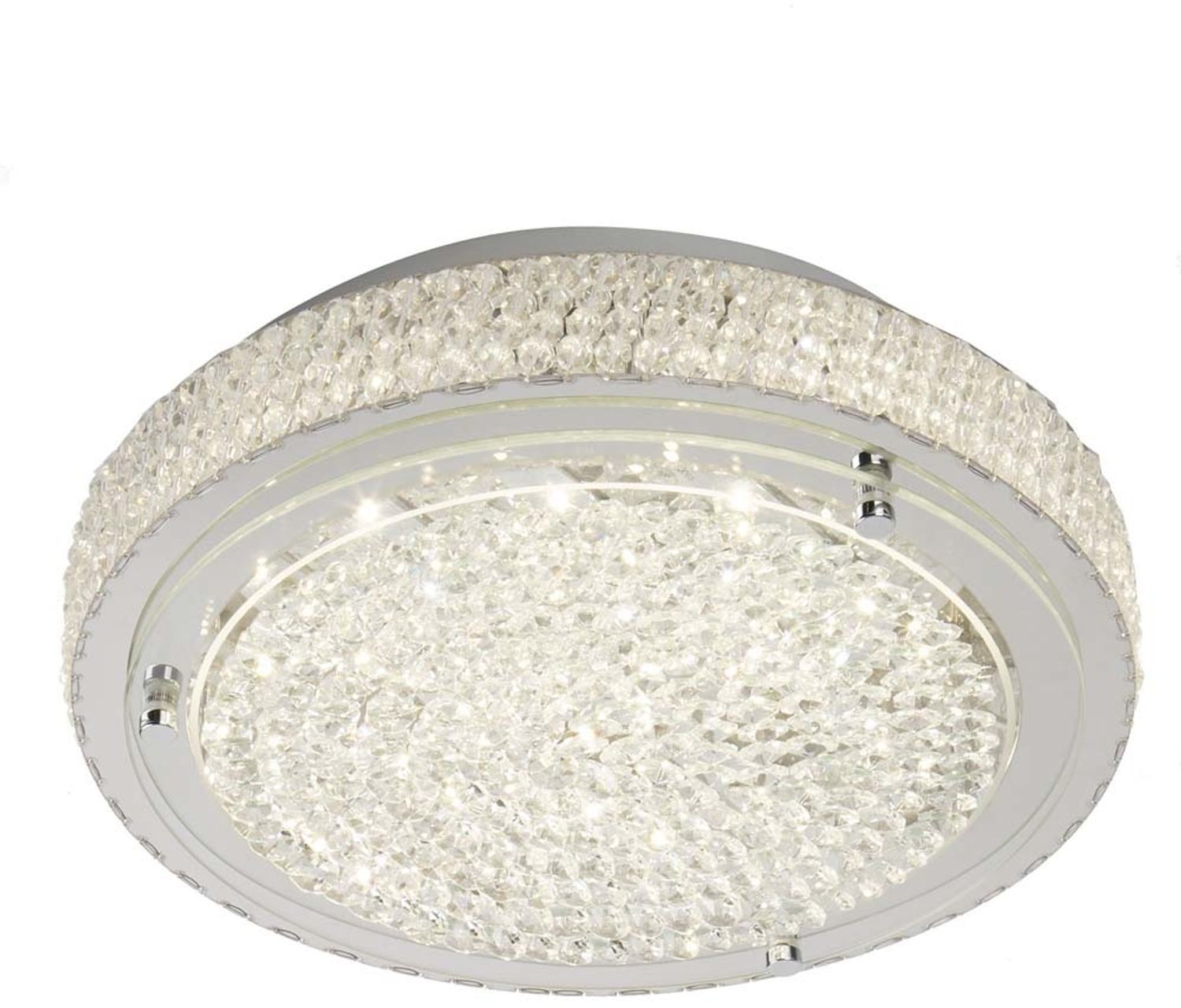 LED Deckenleuchte, Chrom, Aluminium, 30 cm, FLUSH Bild 1