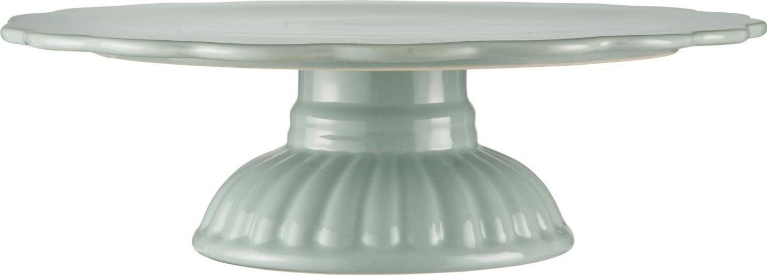 Laursen - Tortenplatte Mynte "Green Tea" 2079-10 Kuchenplatte Keramik Fuß Grün Bild 1