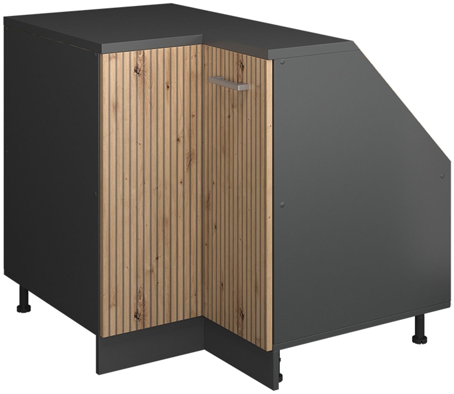 Dachschrägenschrank Rion Beton 60x81.6 cm mit 2 Schubladen, Schrankkorpus 60 cm Tiefe Vicco Bild 1