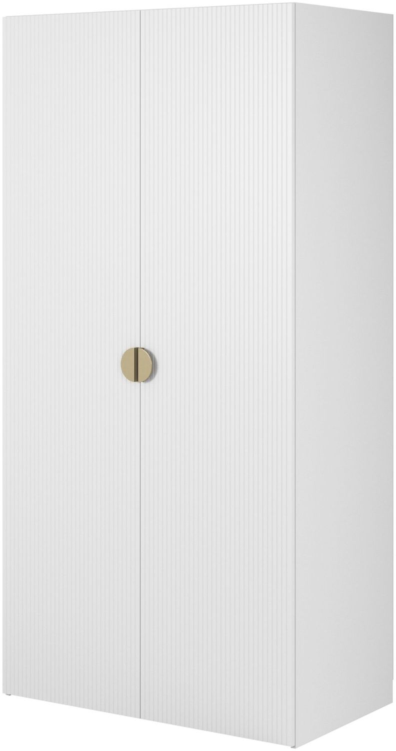 Selsey 'Moonir' Kleiderschrank 2-türig mit Kleiderstange, weiß 200 x 100 x 57 cm Bild 1