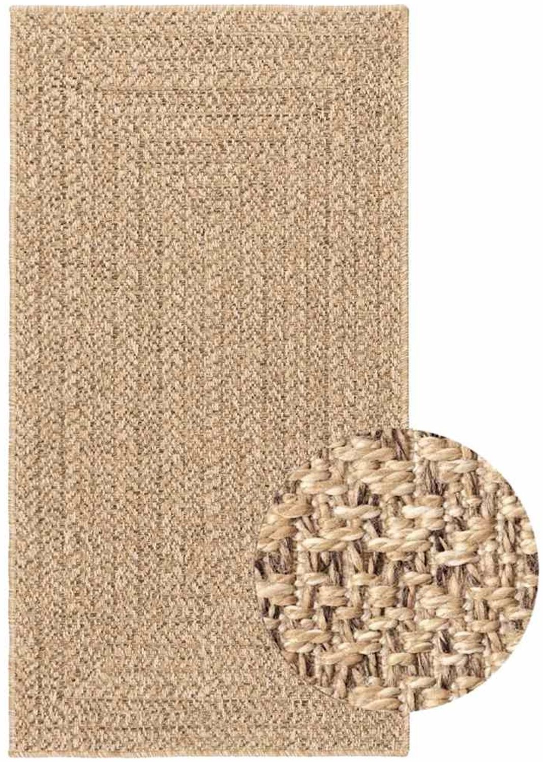 vidaXL Teppich 80x150 cm Jute-Optik Innen und Außen 364830 Bild 1