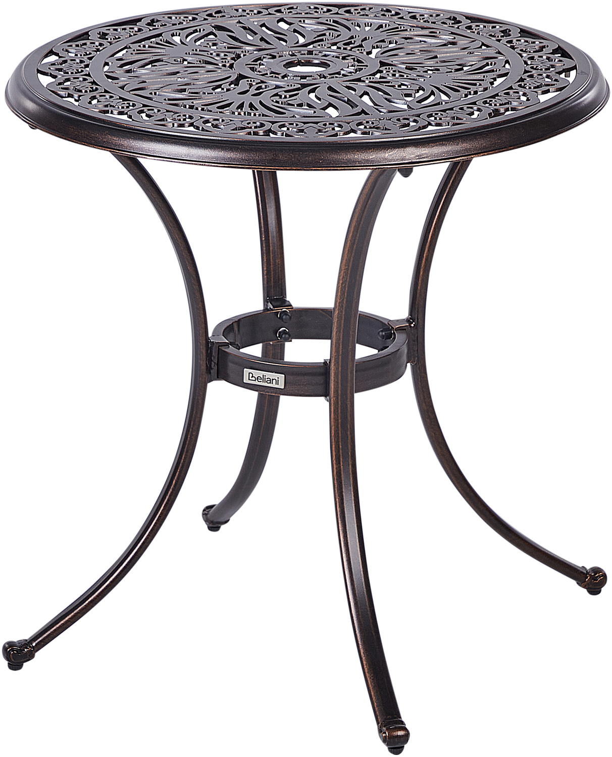 Beliani 'ANDALO' Gartentisch, Metall braun, 68x68x70 cm Bild 1