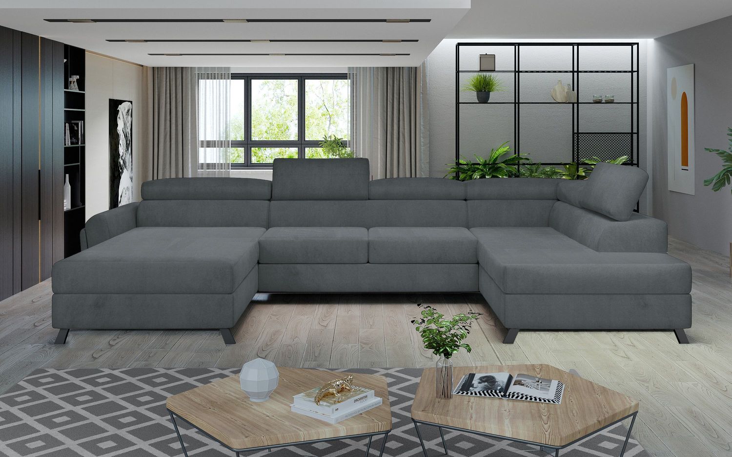 Wohnideebilder Josette Dunkelgrau Ecksofas & Eckcouches Jos_30 Bild 1