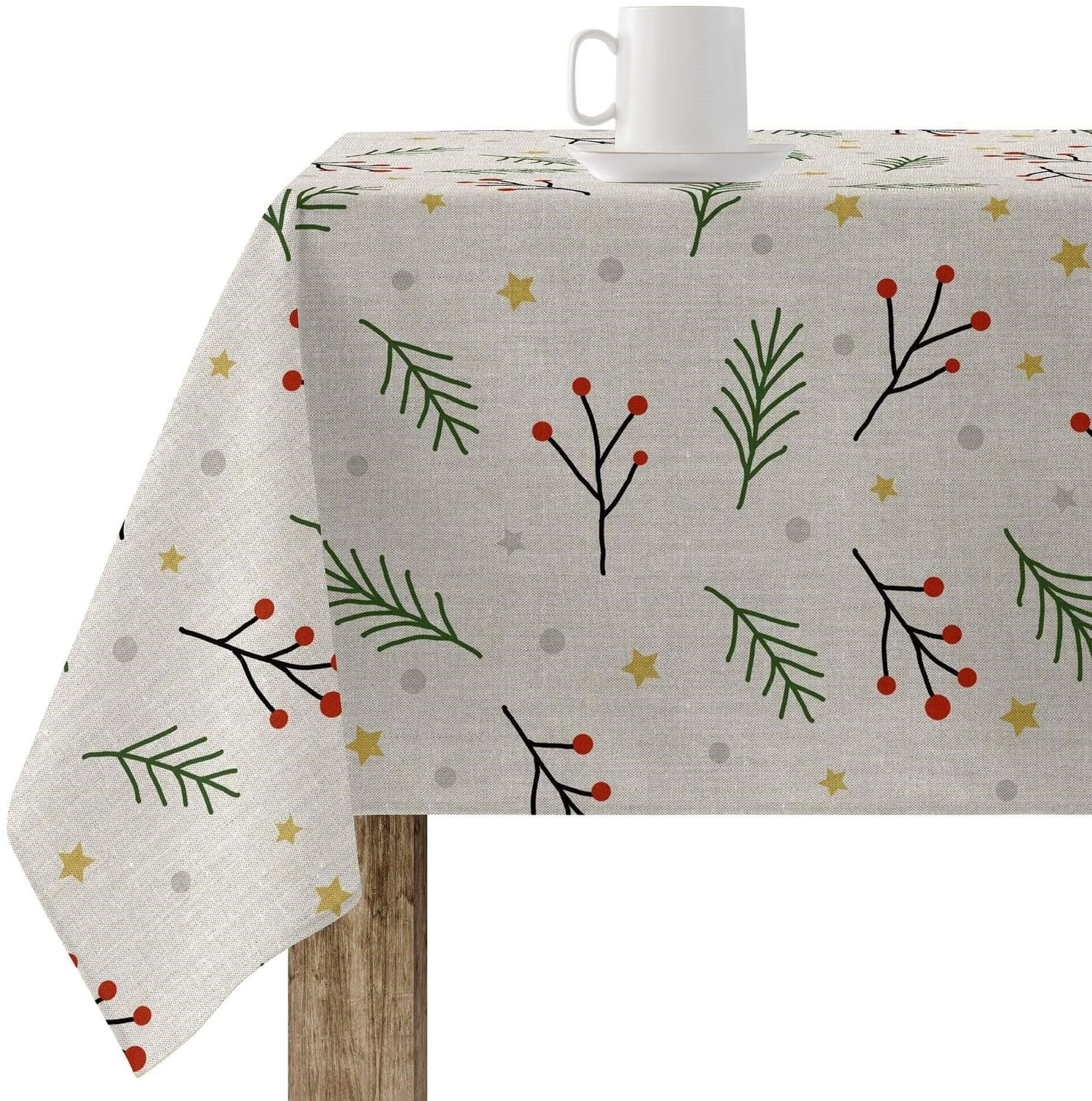 BELUM | Weihnachtstischdecke | Anti-Fleck-Tischdecke | Rechteckig Harz | Tischdecke (laminiert) | Tischdecke | Tischdecke | Heimtisch (300 x 140 cm) Bild 1