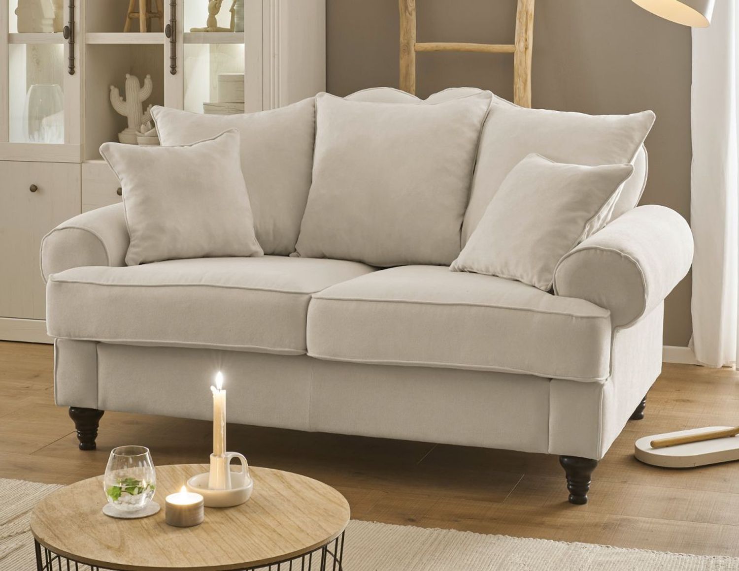 Sofa 2-Sitzer Adelina in beige 170 cm Bild 1