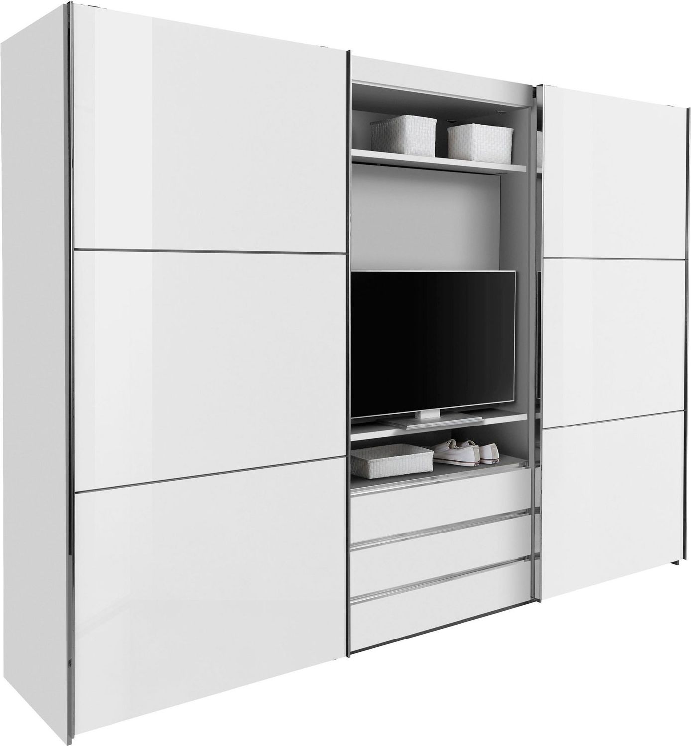 Funktions-TV-Schwebetürenschrank MAGIC GLAS Bild 1