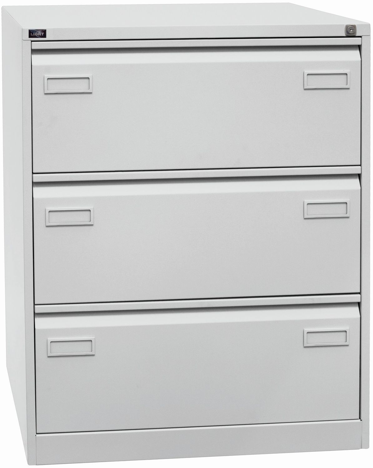 Bisley LIGHT Hängeregistraturschrank, doppelbahnig, DIN A4, 3 HR-Schubladen, Farbe lichtgrau Bild 1