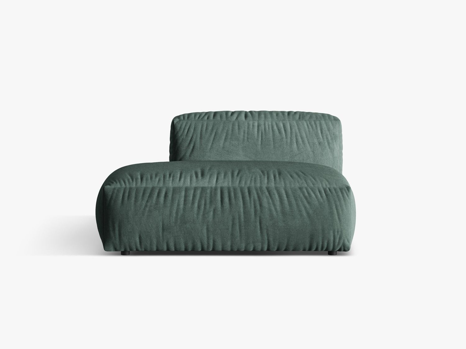 Micadoni Ecksofa-Modul Martina 1-Sitzer Links Samt Petrol Bild 1