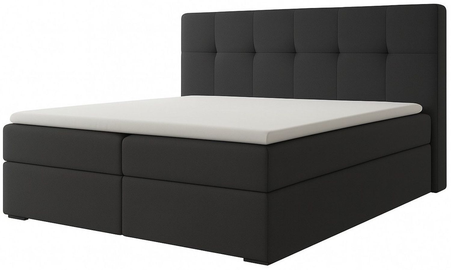 A&J MöbelLand GmbH Boxspringbett REF mit Bettkasten, Topper und gepolstertem Kopfteil. (Boxspringbett mit Bettkasten und gepolstertem Kopfteil. Inclusive Topper !, TOP ANGEBOT), Länge 208cm Höhe 106 cm Bild 1