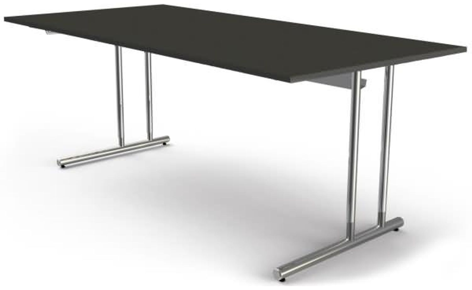 Kerkmann Schreibtisch Artline extragroß C-Fuß 200x100x68-82cm anthrazi Bild 1