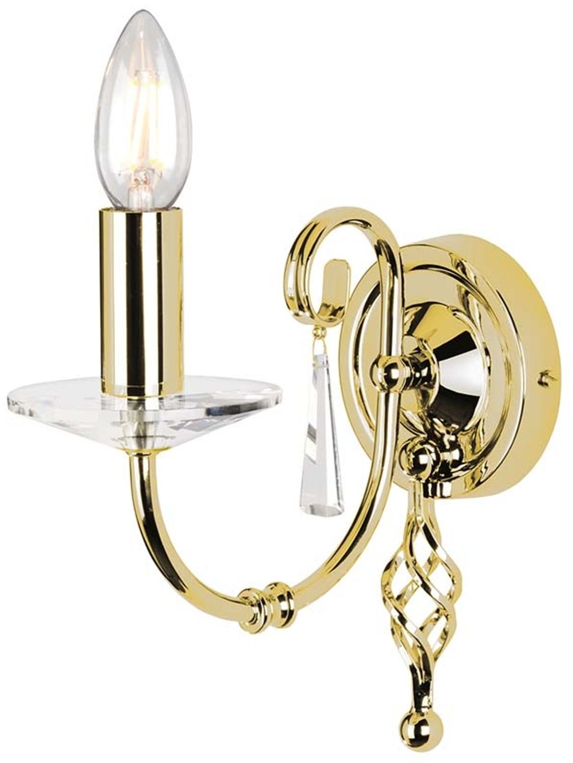 Wandlampe, Stahl, Messing , H 22 cm Bild 1