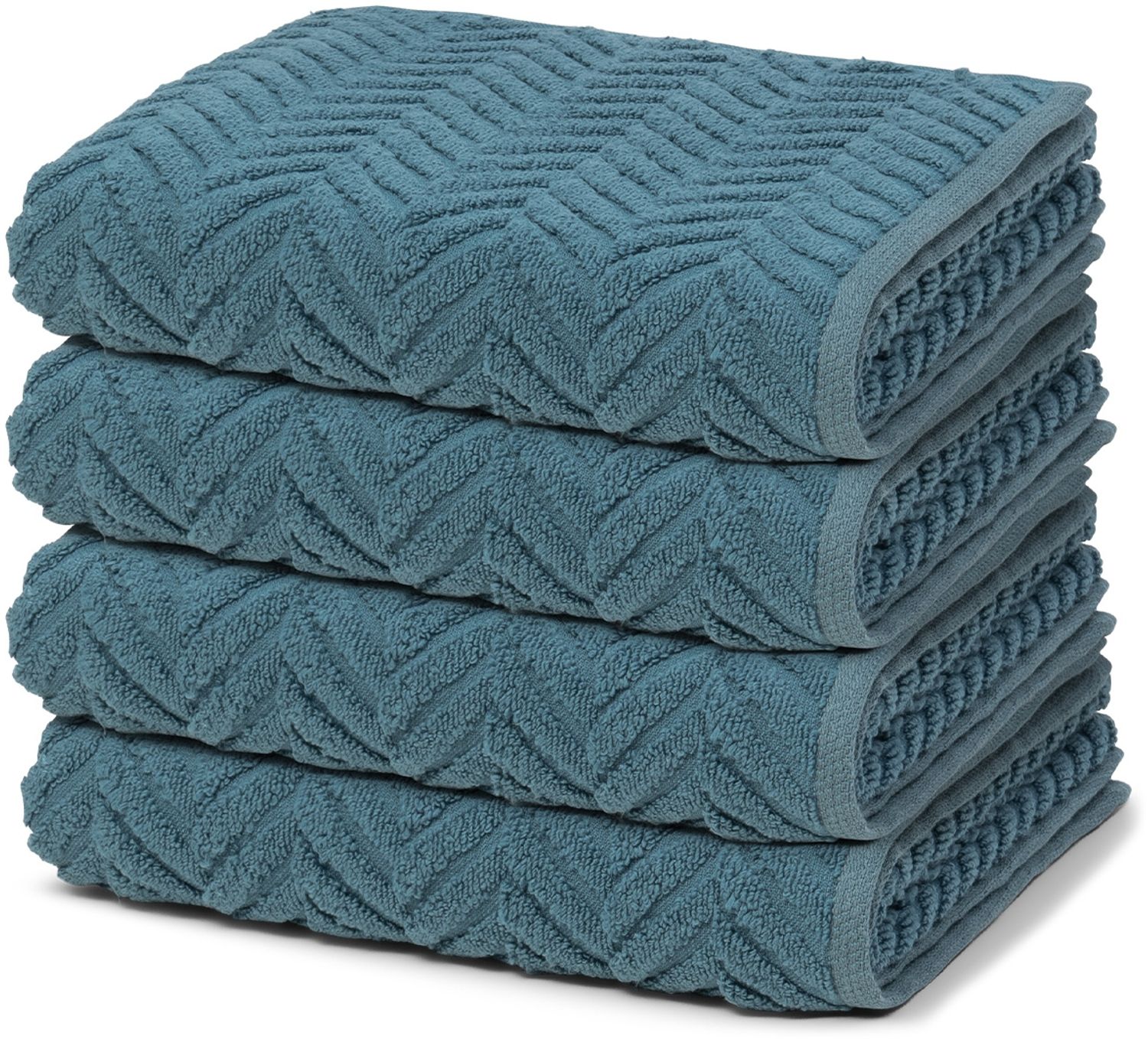 Ross Sensual Skin Zopf 4 tlg. Frottier-Set - 4 X Handtuch (50 X 100cm) - 500 g/m2 - Pazifik Bild 1
