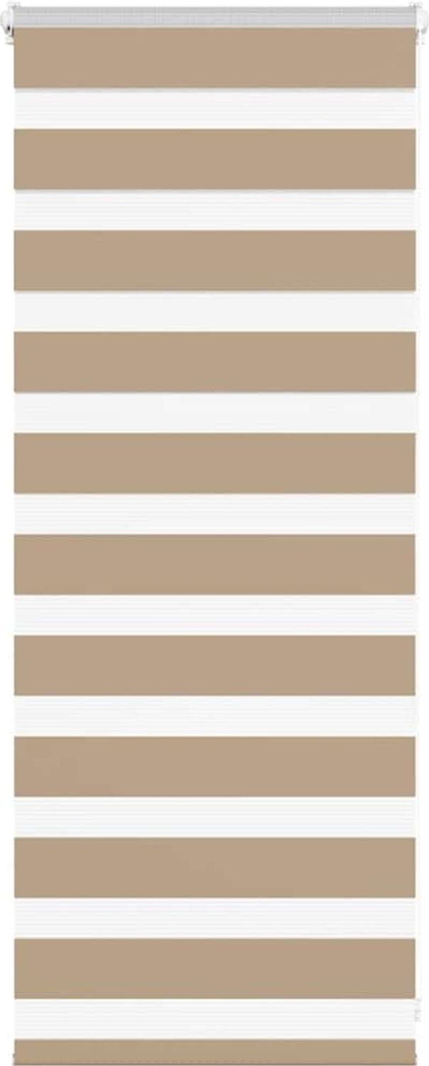 vidaXL Doppelrollo Sandbraun 60x100 cm Stoffbreite 55,9 cm Polyester 4014513 Bild 1