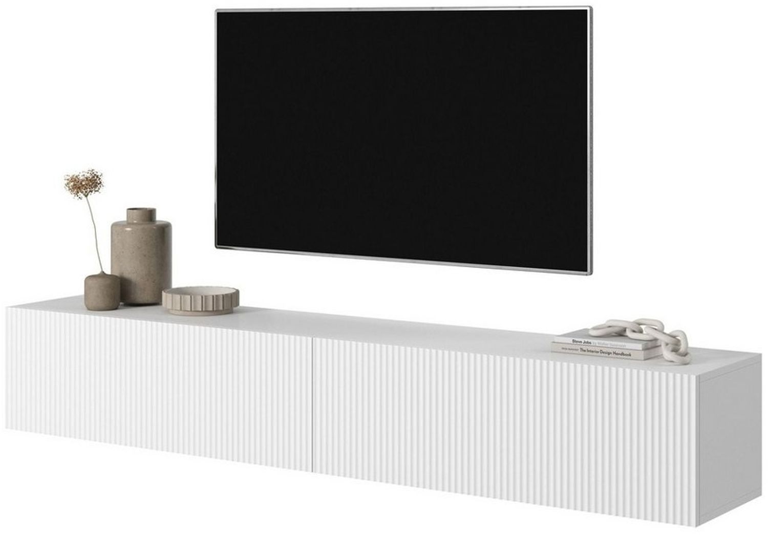 Selsey VELDIO-Tv Lowboard 175 cm, 175, Weiß Bild 1