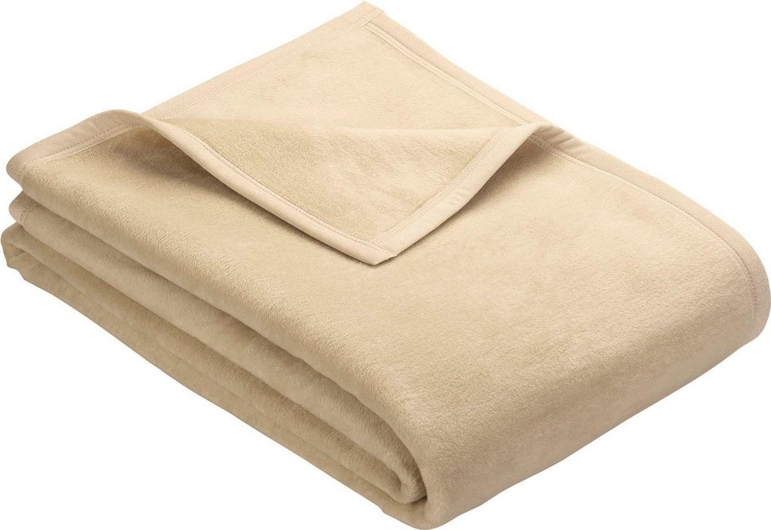 Ibena Berlin Kuscheldecke, Mischgewebe mit Baumwollanteil creme, 150x200 cm Bild 1