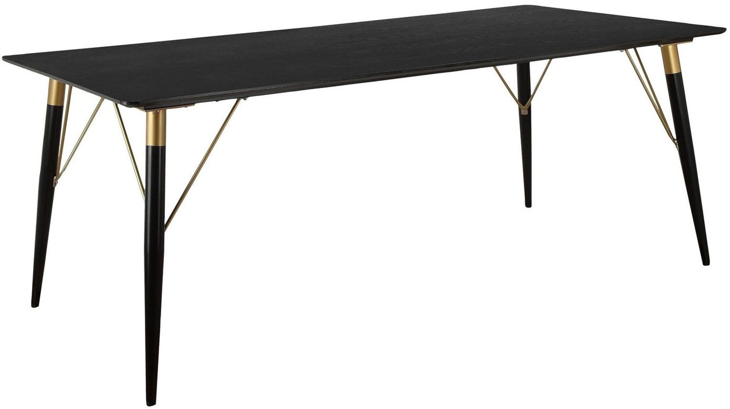 loft24 Esstisch Unagi, aus MDF mit Metallgestell in gold/schwarzfarben, Breite 120 cm Bild 1