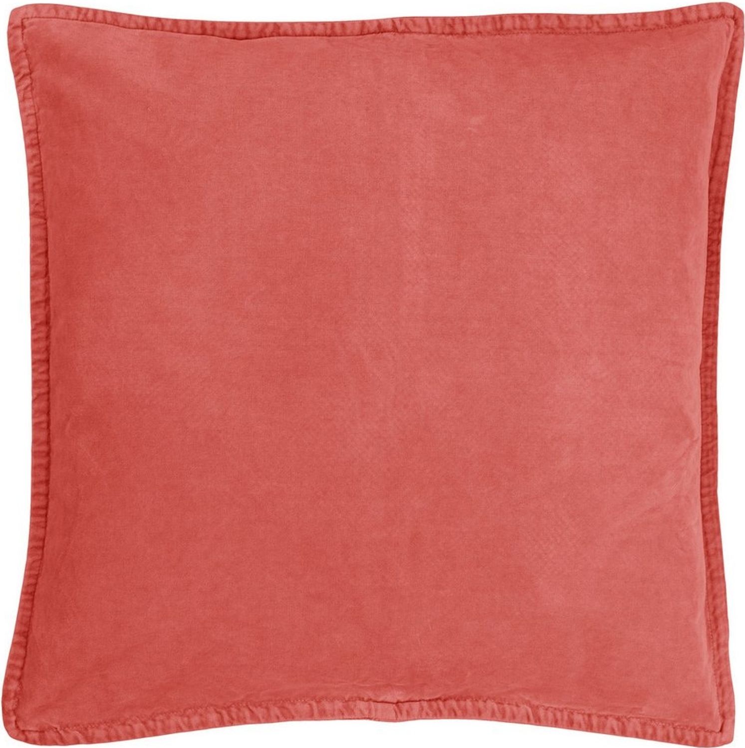 Ib Laursen - Kissenbezug Melone Rot 52x52cm Samt Velour 6230-97 Kissenhülle Bild 1