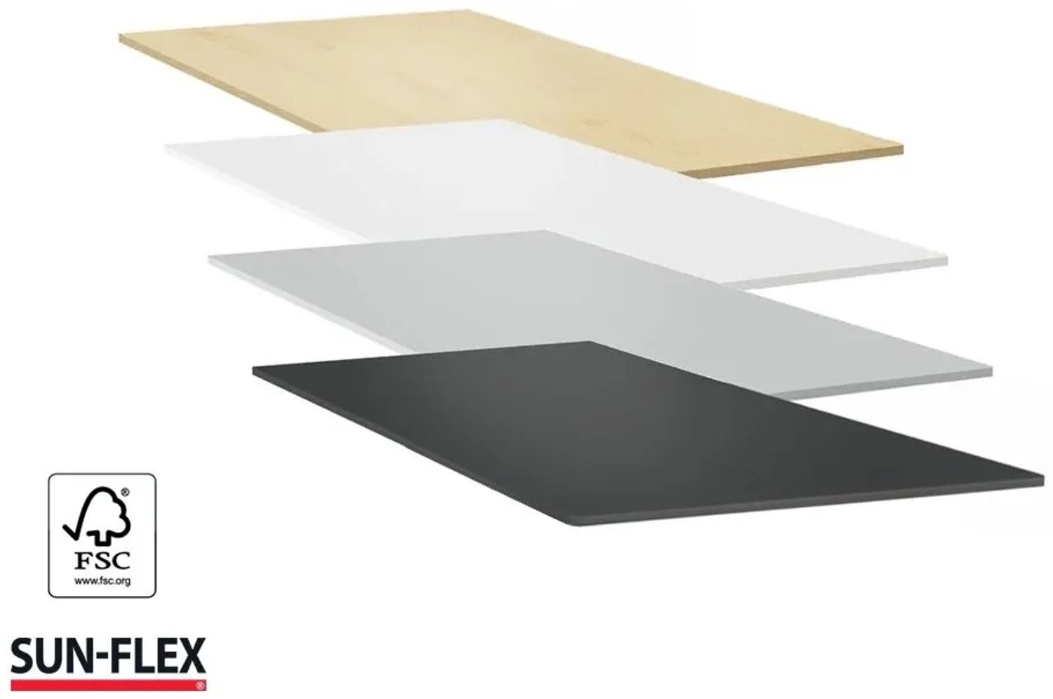 SUN-FLEX® Tischplatte aus Birkenlaminat 160×80 cm Bild 1