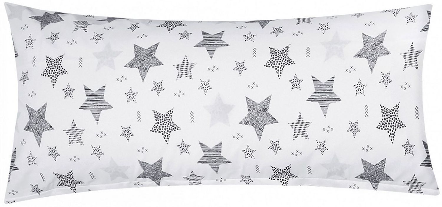 Heubergshop Kissenbezug, (1 Stück), 40x80cm - Sterne Punkte Kreise in 100% Baumwolle (1 x 590/1 40x80) Bild 1