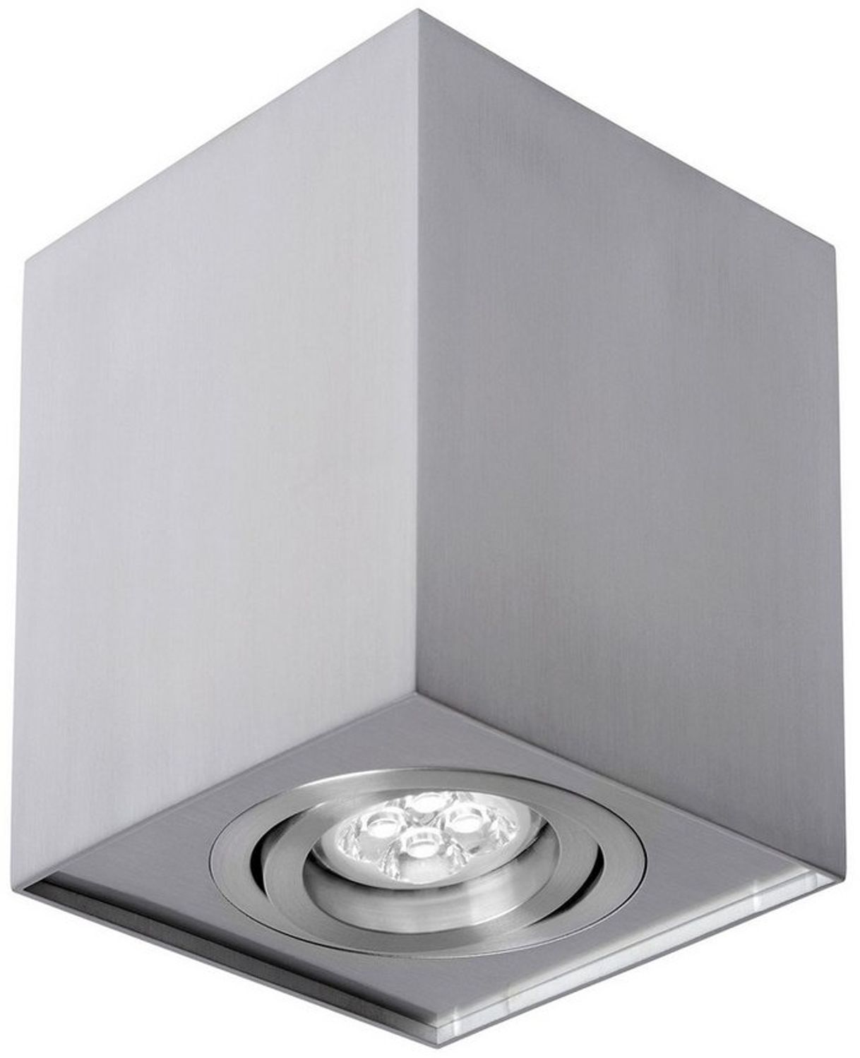Deckenspots silber D-97mm GU10 IP20 quadratisch Bild 1