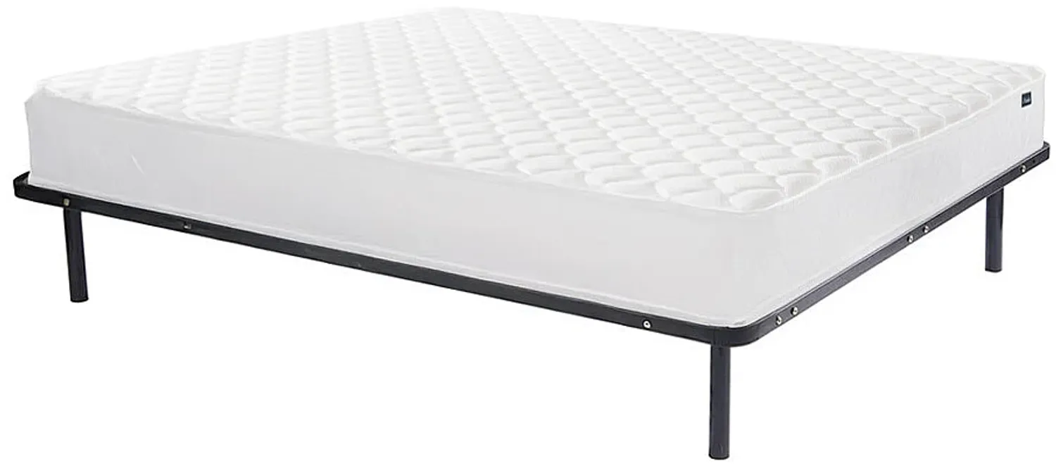 Vente-unique - PELOPS Mattress and bed base set MetallStoff Schwarz - B 140 cm3,8 cm138 cm x H 15 cm25 cm5 cm x L 190 cm188 cm3,8 cm Bild 1