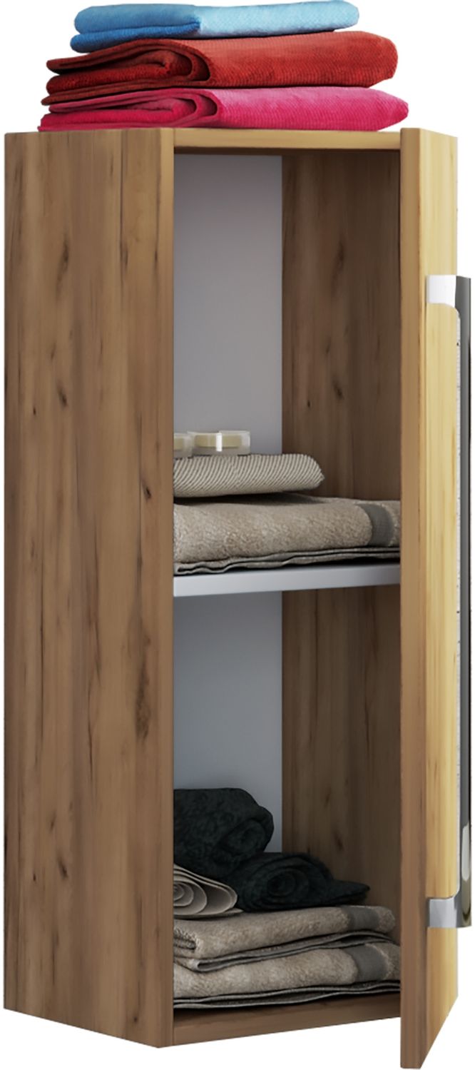 VCM Badmöbel Midischrank Badinos 916928 Honig-Eiche H. 75 x B. 33 x T. 22 cm Bild 1