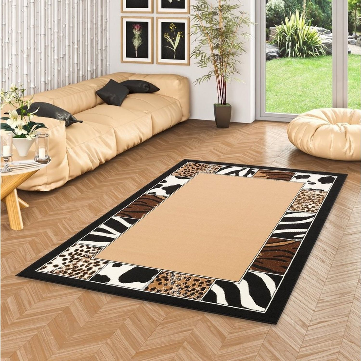 Pergamon Designteppich Trendline Teppich Afrika Bordüre Beige, Rechteckig, Höhe: 8 mm Bild 1