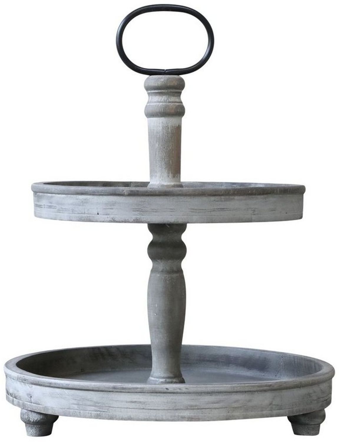 Etagere Ständer Servierständer 2 Stöckig Holz Metall D39cm Chic Antique 41062800 Bild 1
