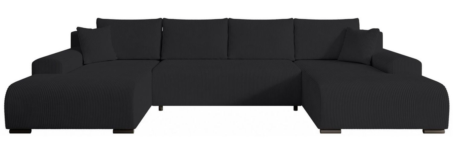storez24 Ecksofa Ellen U, mit Bettkasten und Schlaffunktion, Cordstoff, U-Form, bequem Bild 1