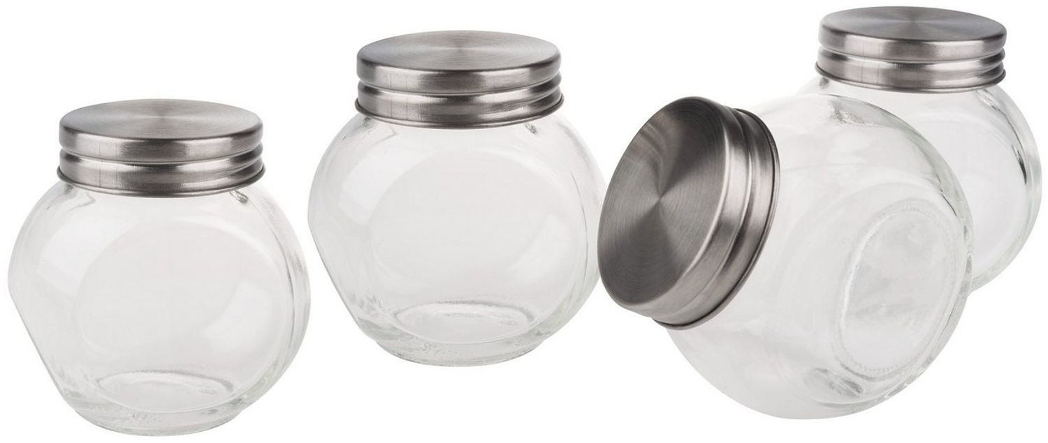 VBS Vorratsglas, Glas, für Gewürze oder Bonbons, 4 Stück Bild 1