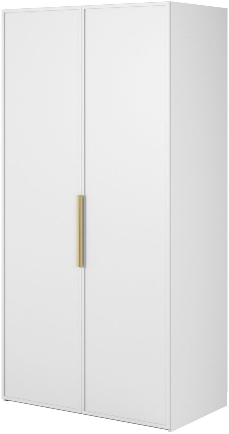Selsey 'Frame' Kleiderschrank 2-türig mit Kleiderstange, weiß 200 x 100 x 57 cm Bild 1