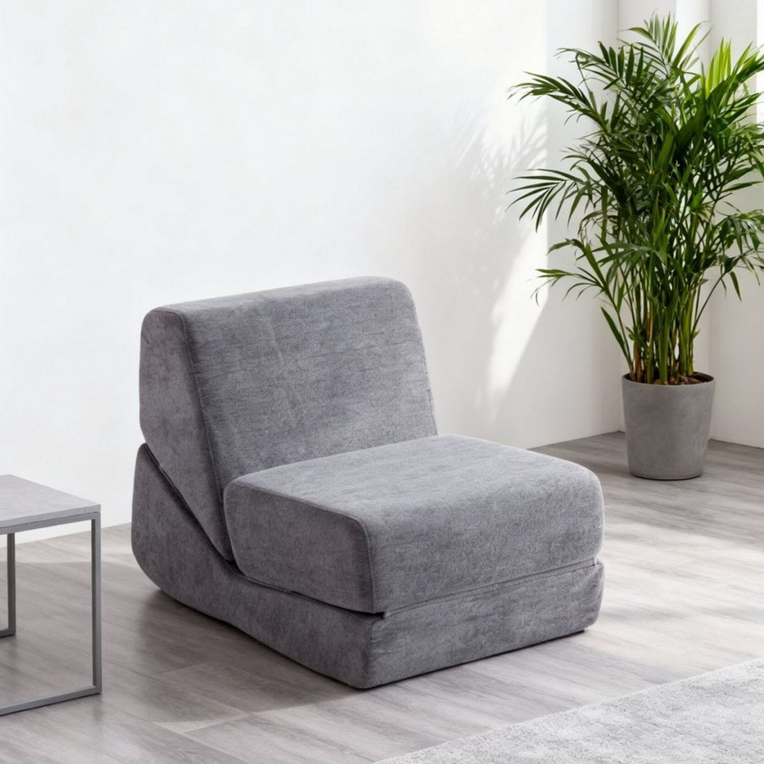 ANYSUN Schlafsofa Klappbare Sofa Bed,Mini Lounge Sofa mit Dreifach Klappbar Matratze, Kleine Couch Schlafsofa für Erwachsene,Chaiselongue, Boden-Futon-Matratze für Erwachsene,Hochdichter Schaumstoff Schlafsofa Bild 1