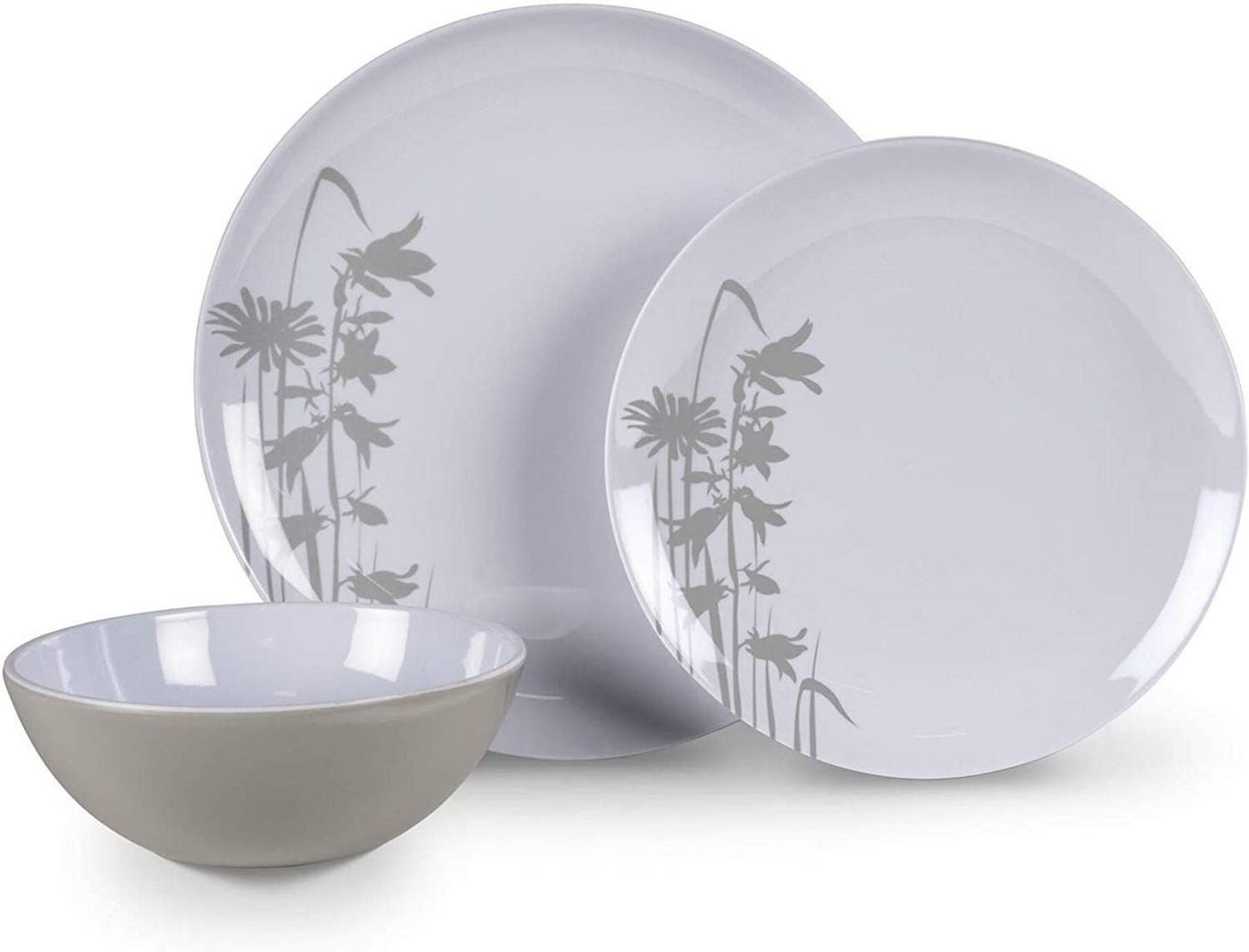 Kampa Dometic Geschirr-Set Melamin Geschirr Set 12 tlg. Meadow 4 Personen (12-tlg) Bild 1