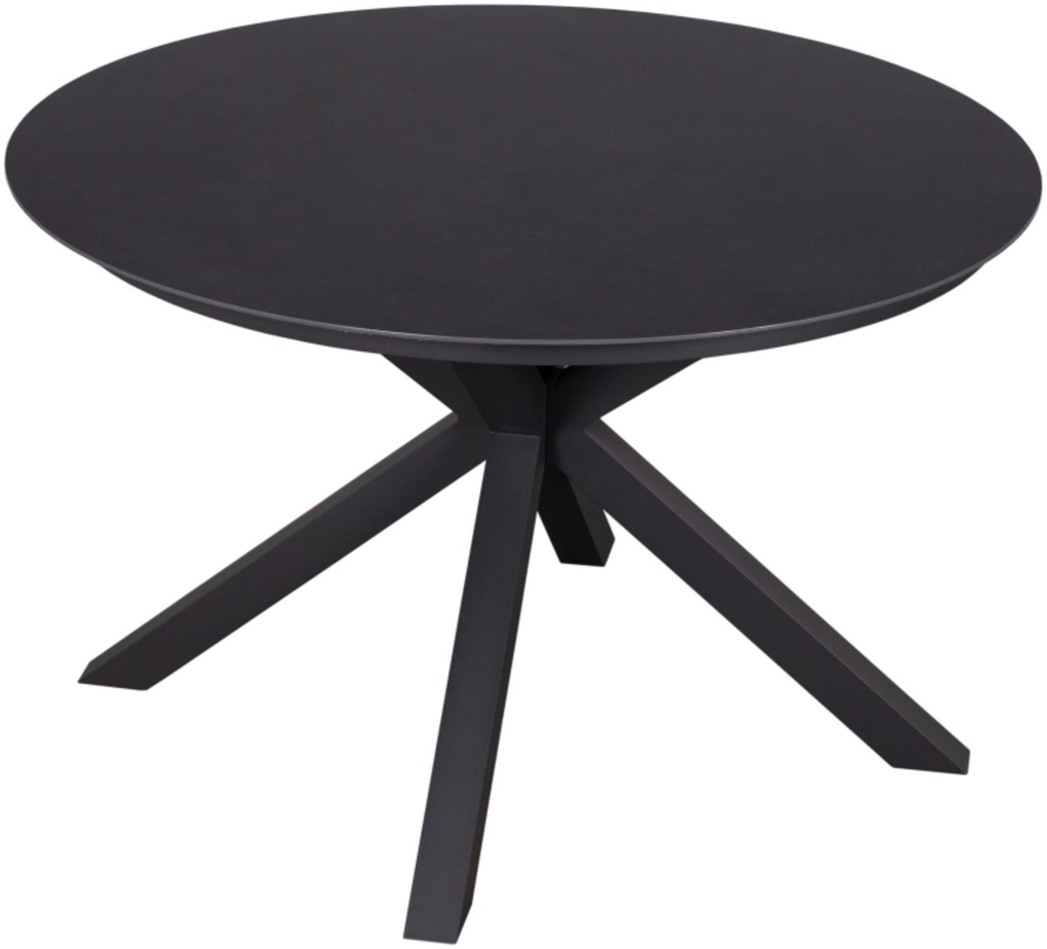 MR. DEKO Gartentisch rund Malaga 120cm Keramik Aluminium Anthrazit, wetterfest & kratzfest (Mit X-Gestell & Keramik-Tischplatte – stilvoller Esstisch für Outdoor, 1-St), Wetterfest & modern – Tisch Höhe anpassbar, pflegeleicht Bild 1