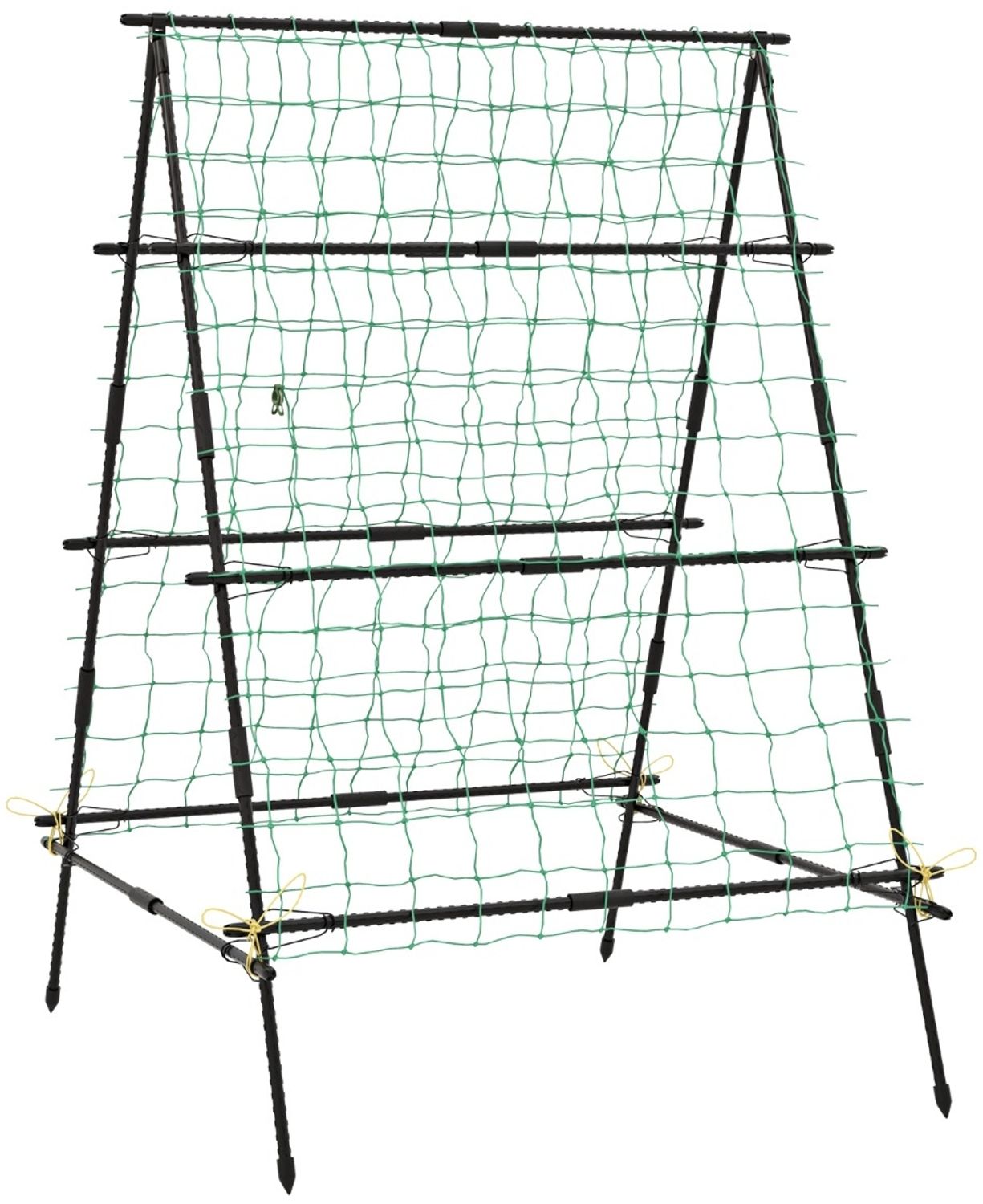 A-förmige Gurke Rankhilfe mit Gartennetz & Pflanzenclips Metall Pflanzenhalter Rankgitter Bild 1