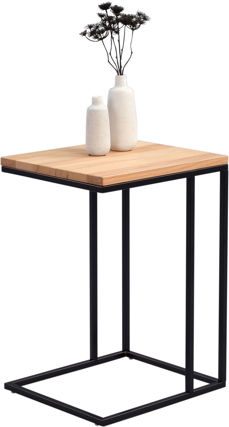 M2 Kollektion 'Odis' Beistelltisch, Kernbuche, Schwarz, 38 x 62 x 43 cm Bild 1