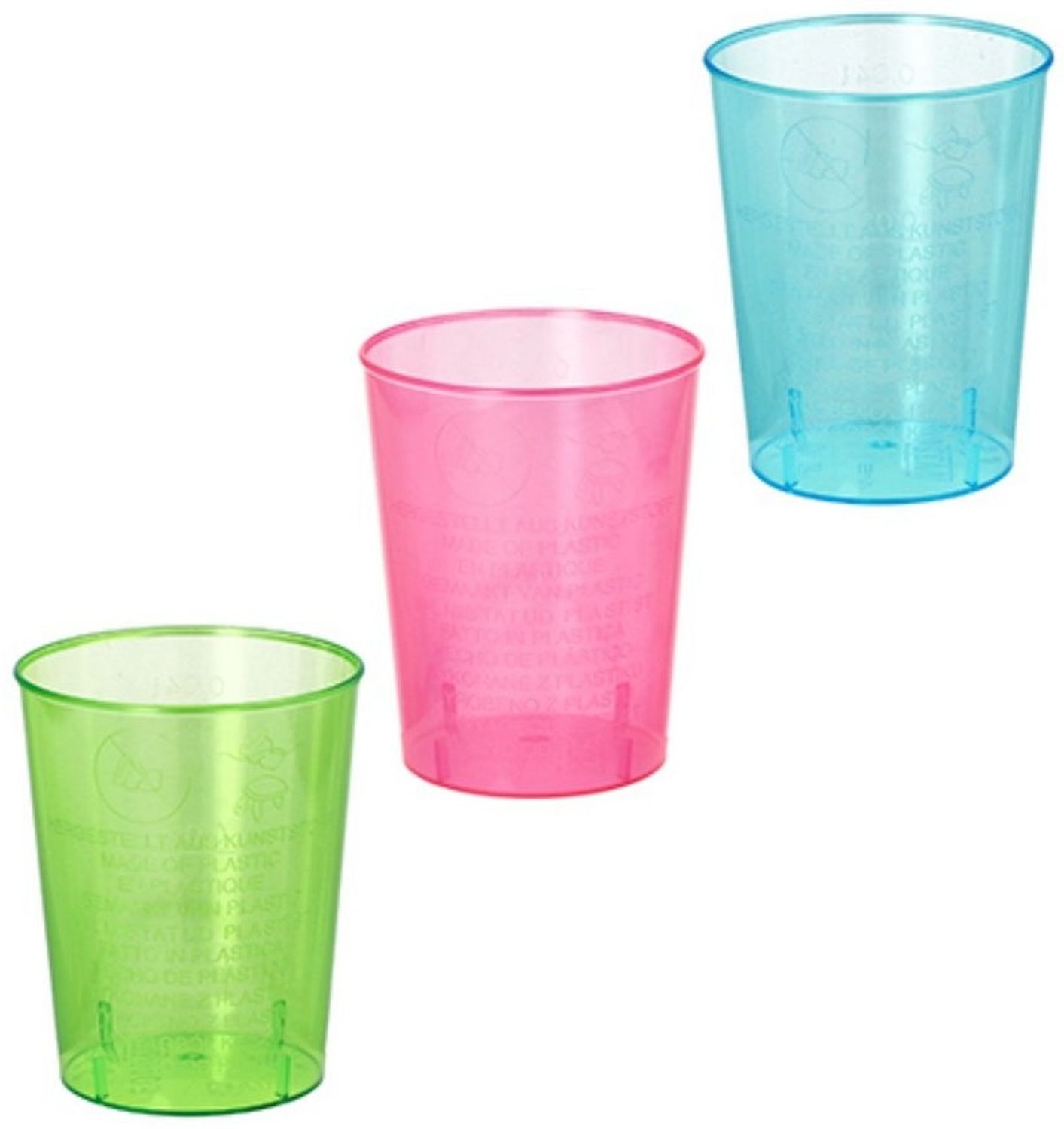 Starpak Becher 40 Gläser für Schnaps, PS 4 cl Ø 4,2 cm · 5,2 cm farbig sortiert Bild 1