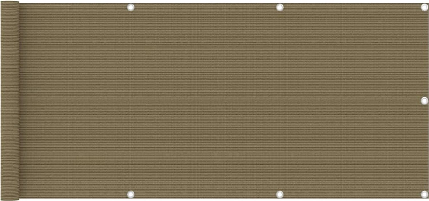 vidaXL Balkon-Sichtschutz Taupe 75x400 cm HDPE 310957 Bild 1