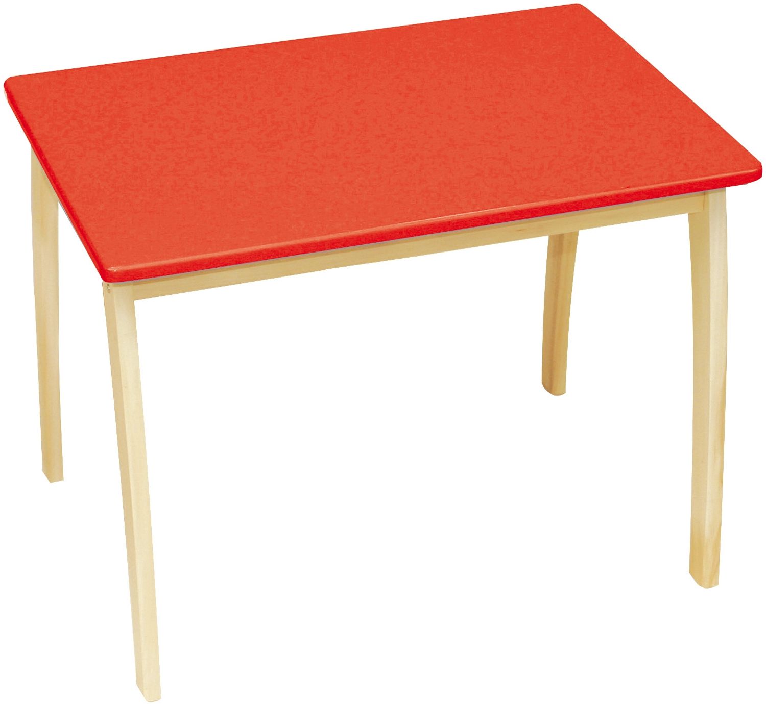 roba Kindertisch - Massivholz & MDF - HxBxT: 56 x 76 x 52 cm - Rot / Natur Bild 1