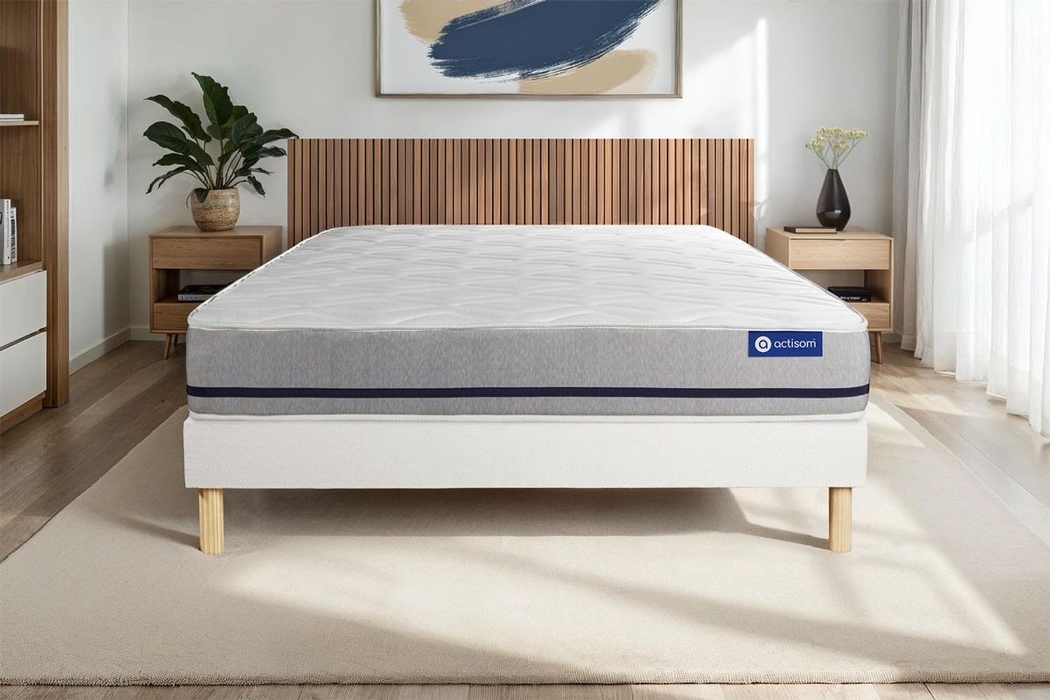 Actiflex soft Matratze 180x190 cm + Bettgestell mit Lattenrost, Härtegrad 3, Taschenfederkern, Höhe : 20 cm Bild 1